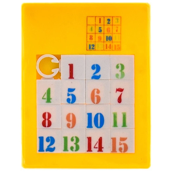 Логическая игра Пятнашки РАС 8*8см, 2 цвета, арт.9004B