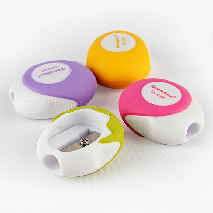 Точилка пластиковая "Darvish" ассорти с ластиком в пластиковой банке Точилка пластиковая "Darvish" ассорти с ластиком в пластиковой банке