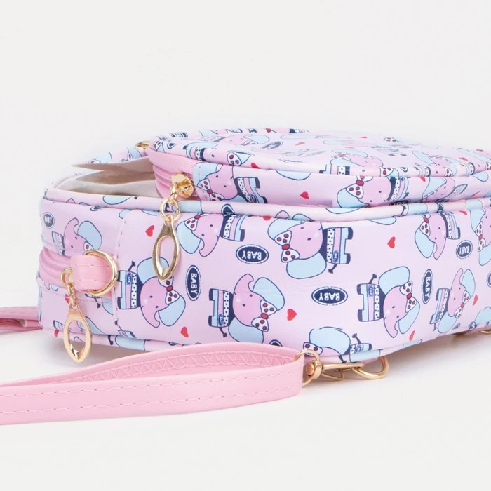 Рюкзак на молнии, цвет розовый