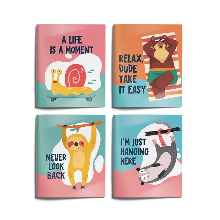 Тетрадь Schoolformat 48 л. кл. скреп. СМЕШНЫЕ ЖИВОТНЫЕ А5 мел. карт. спл. Уф-лак Тетрадь Schoolformat 48 л. кл. скреп. СМЕШНЫЕ ЖИВОТНЫЕ А5 мел. карт. спл. Уф-лак