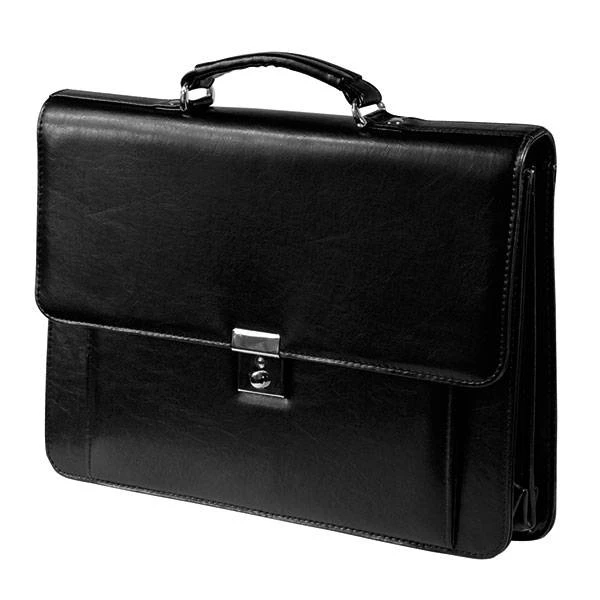 Портфель ПРОЕКТ -200 2 отд. кож/зам черный №200и 056064