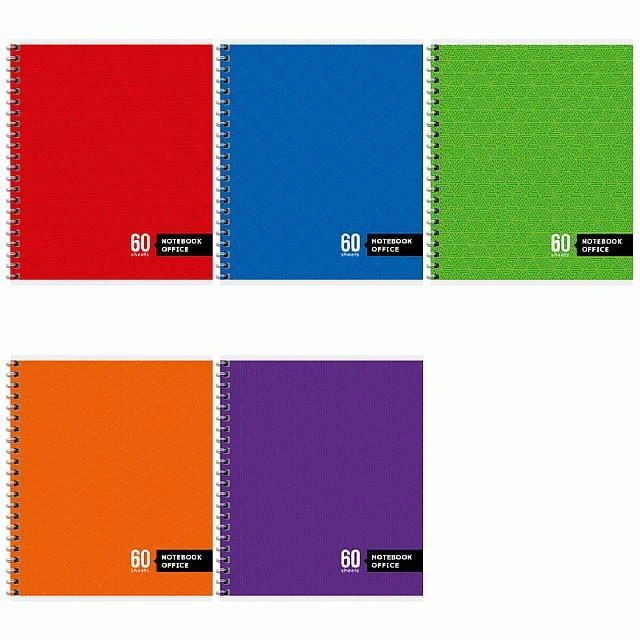 Тетрадь 60л. А5 клетка на гребне "Моноколор. Офис": Т60спкГЛ_7796