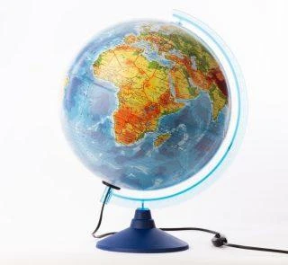 Глобус Земли физико-политический  с подсветкой,  D-250 мм Ке012500191 штр.: 