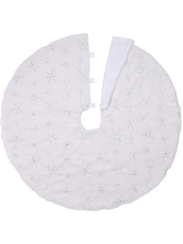 Коврик под елку Серебряные снежинки, 90 см НУ-5329