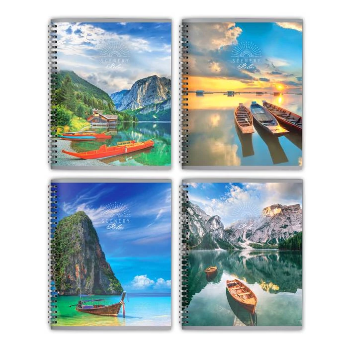 Тетрадь 96 л. кл. греб. ПУТЕШЕСТВИЯ НА ЛОДКЕ А5 мел. карт. спл. Уф-лак.