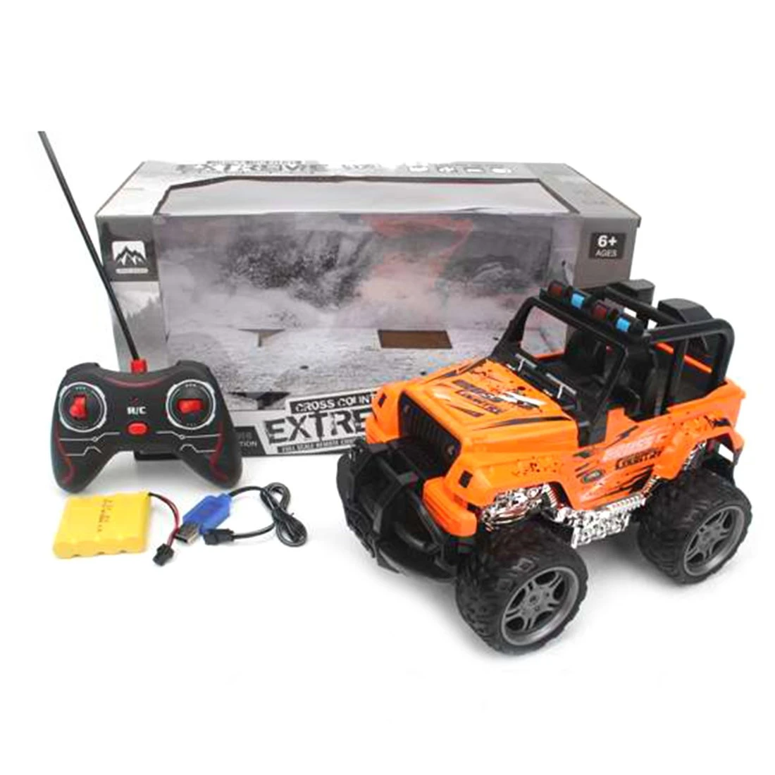 Машина на радиоуправлении, 4 канала, свет, в комплекте: аккумулятор, USB шнур
