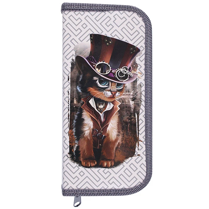 Пенал 1отдел. 190* 90мм Умный котик