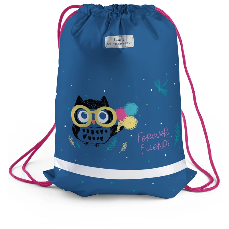 Мешок для обуви 1 отделение Berlingo "Funny owl", 460*360мм, с вентил.