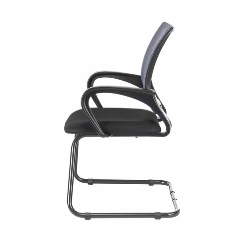 Кресло для приемных и переговорных BRABIX "Fly CF-100", серое/черное,