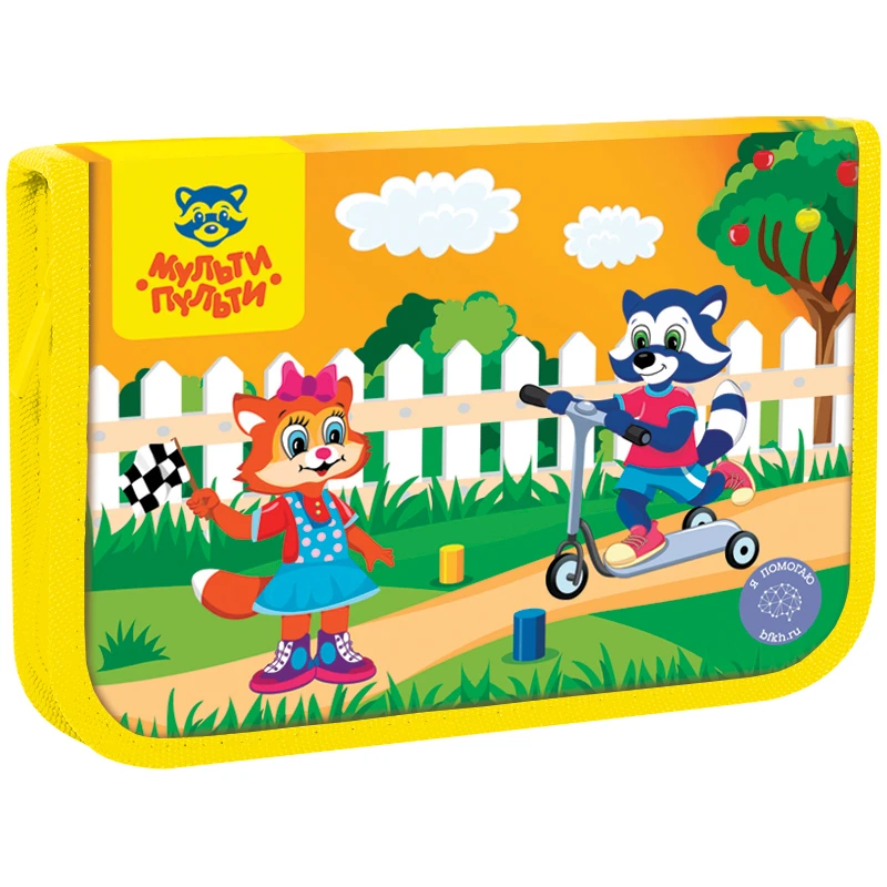 Пенал 1 отделение, 190*130 Мульти-Пульти "Приключения Енота",