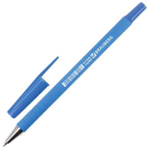 Ручка шариковая BRAUBERG "Capital blue", СИНЯЯ, корпус soft-touch