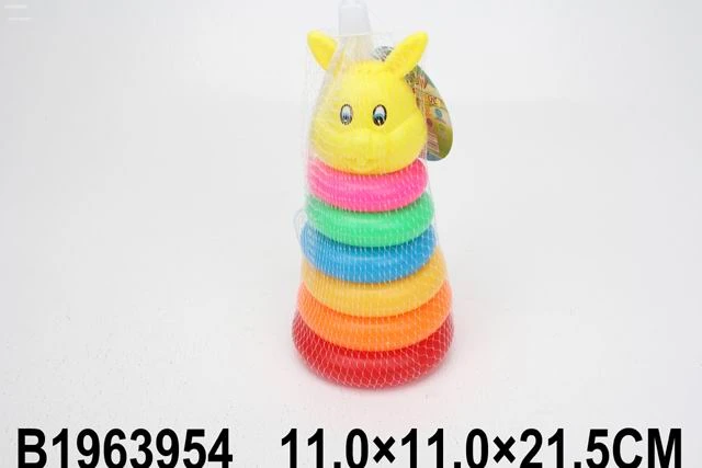 Пирамидка (21,5 см,6 колец,в сетке) "Зайчик" (Арт. 1963954)