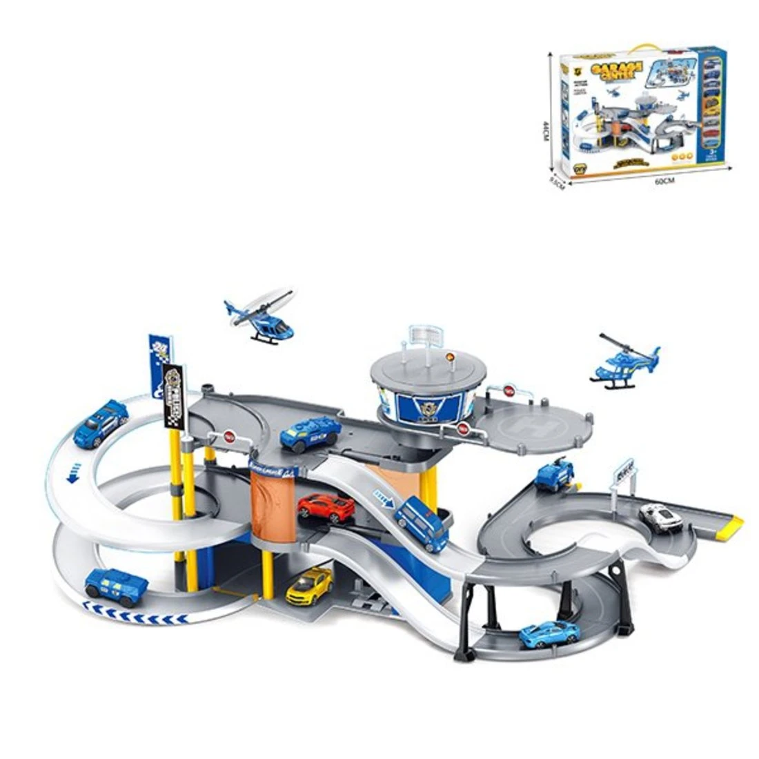 Полиция, в комплекте: транспорт 8шт., деталей 37шт., наклейка