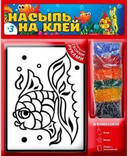 Набор для творчества Насыпь На Клей Рыбка 1115 Набор для творчества Насыпь На Клей Рыбка 1115