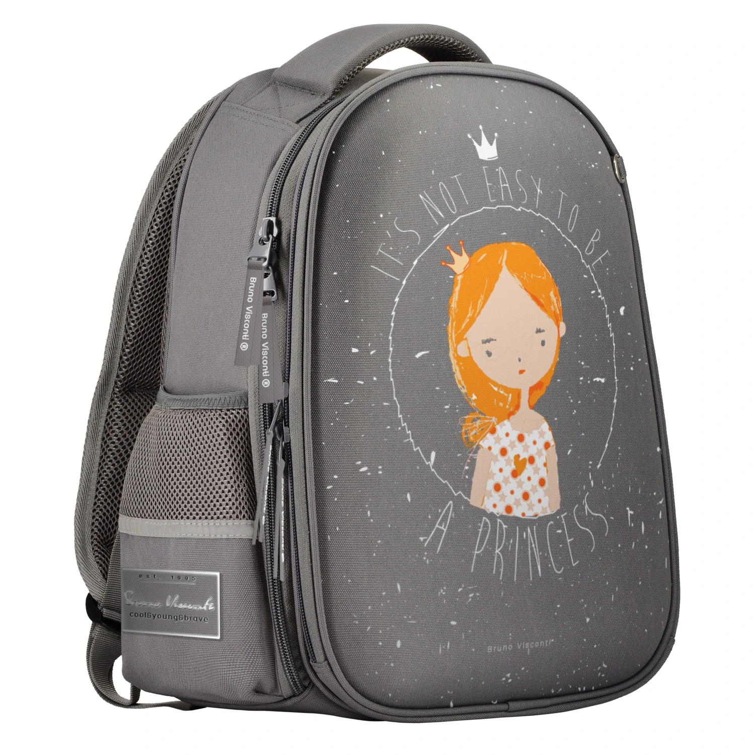 РЮКЗАК- ОБЛЕГЧЕННАЯ КАПСУЛА СЕРЫЙ С ЭРГОНОМИЧНОЙ СПИНКОЙ "YOUNG