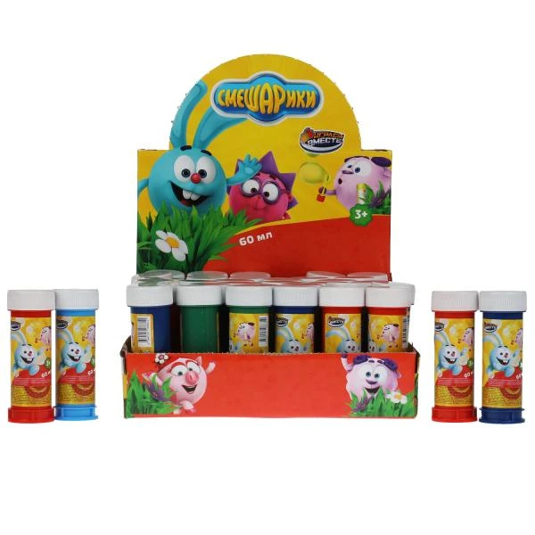 Мыльные пузыри СМЕШАРИКИ 60мл. ИГРАЕМ ВМЕСТЕ