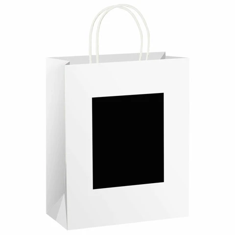 Пакет подарочный КОМПЛЕКТ 7 штук, 26x13x32 см, скретч-слой + стилус, "White