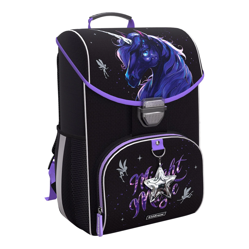 Ученический ранец с грудной перемычкой ErichKrause ErgoLine® 15L Black Unicorn