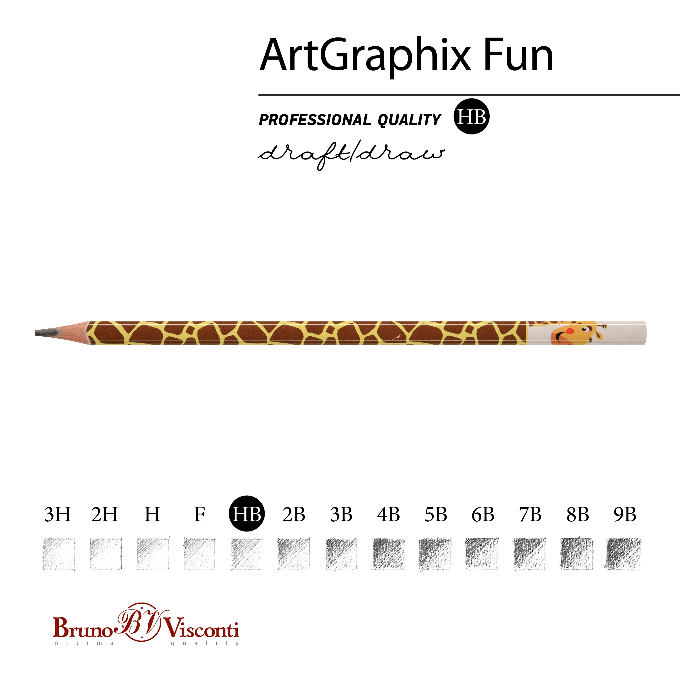 КАРАНДАШ ЧЕРНОГРАФИТОВЫЙ "ArtGraphix. Fun. Жираф" НВ (пластиковый