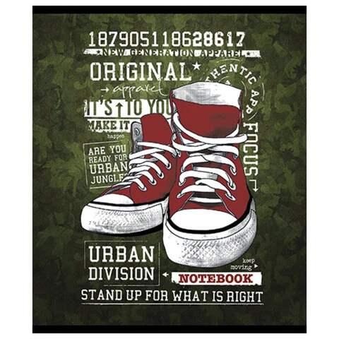 Тетрадь А5, 48 л., ПЗБМ, скоба, клетка, Soft Touch, конгрев, выборочный лак,