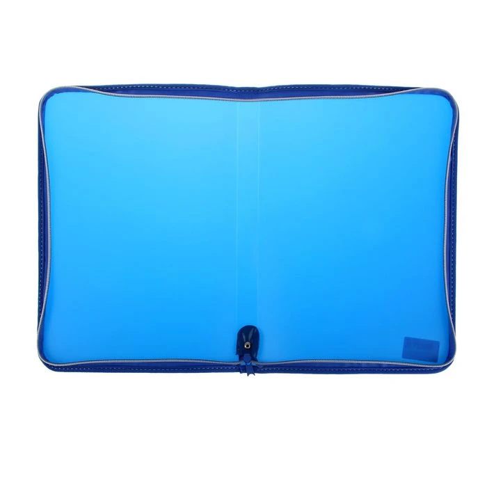 Папка пластиковая А4, молния вокруг, «Офис», цветная, текстура поверхности