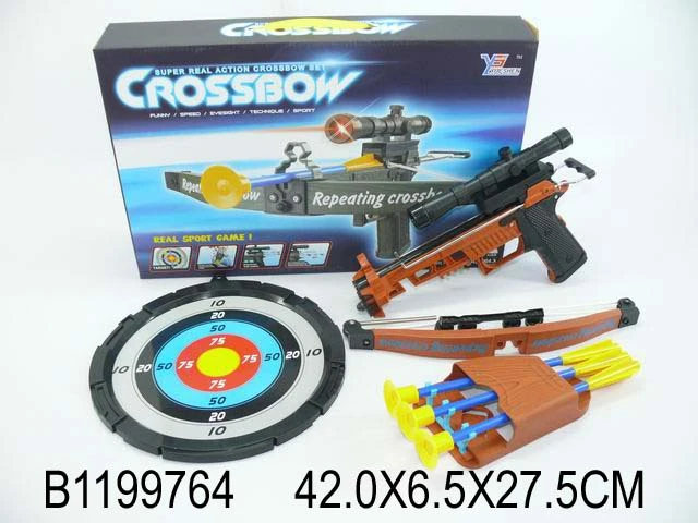 Арбалет "ТОЧНЫЙ ВЫСТРЕЛ" (свет, стрелы на прис., мишень, бат. 2 шт