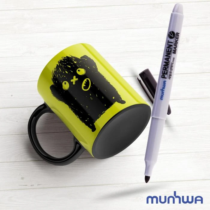 Маркер перманентный MunHwa, 1.5 мм, пулевидный, чёрный Маркер перманентный MunHwa, 1.5 мм, пулевидный, чёрный
