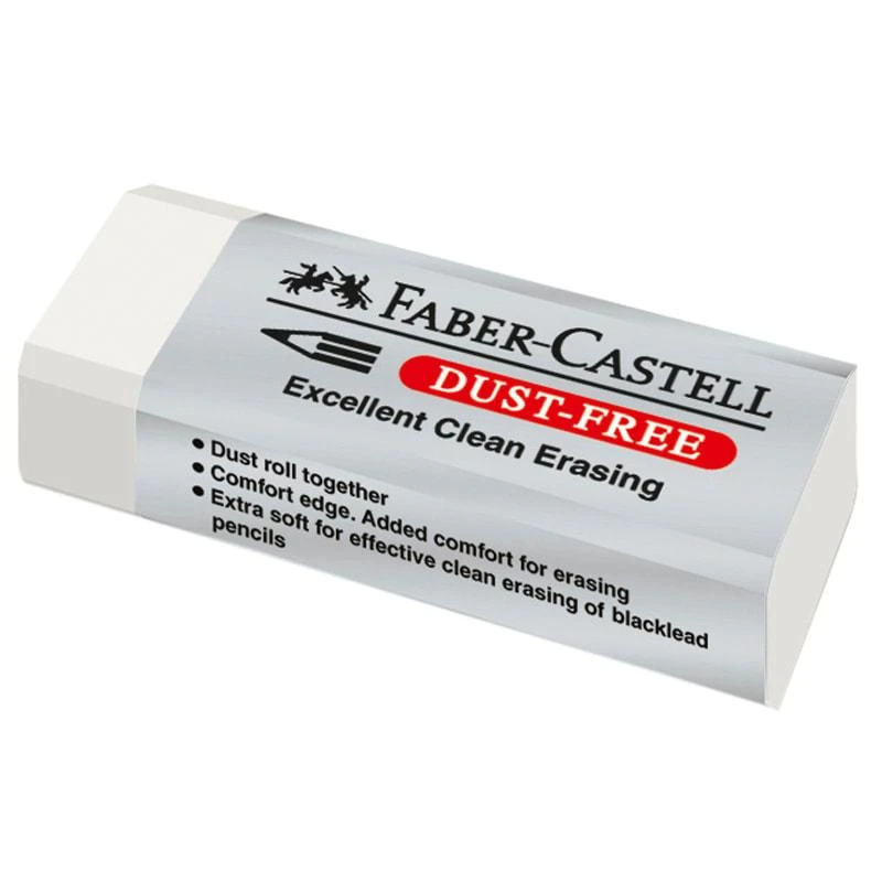 Ластик Faber-Castell "Dust Free", прямоугольный, картонный футляр,