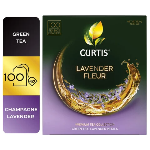 Чай CURTIS "Lavender Fleur" зеленый c лавандой, лепестками роз, 100