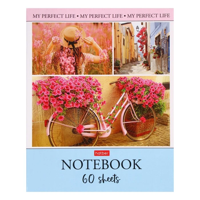 Тетрадь 60 листов в клетку "Моя прекрасная жизнь", обложка мелованный