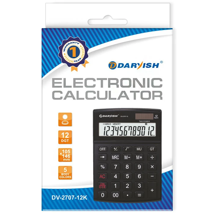 Калькулятор настольный 12 разр. "Darvish" 105*146*25мм чёрный