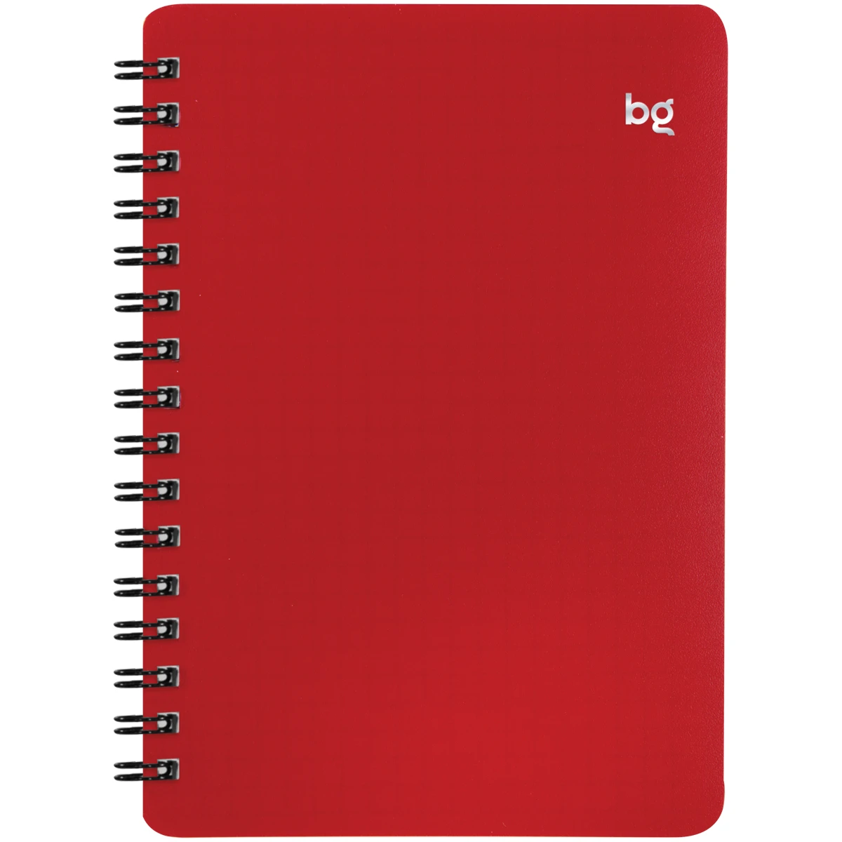 Записная книжка А6 60 листов, на гребне BG "Base", красная пластиковая