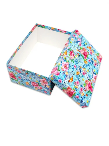 Одинарная прямоугольная коробка "Лирика" 30,5 х 20 х 13 см НПК-7549