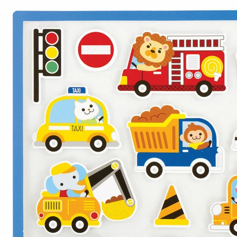 Наклейки обучающие тематические из EVA "Транспорт", 20х40 см,