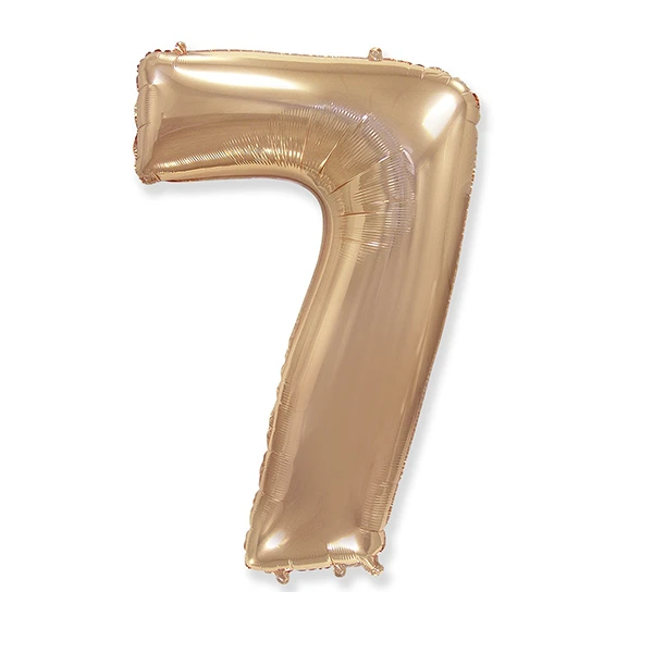 Цифра 7 Gold Rose 40"/102 см фольгированный шар Цифра 7 Gold Rose 40"/102 см фольгированный шар