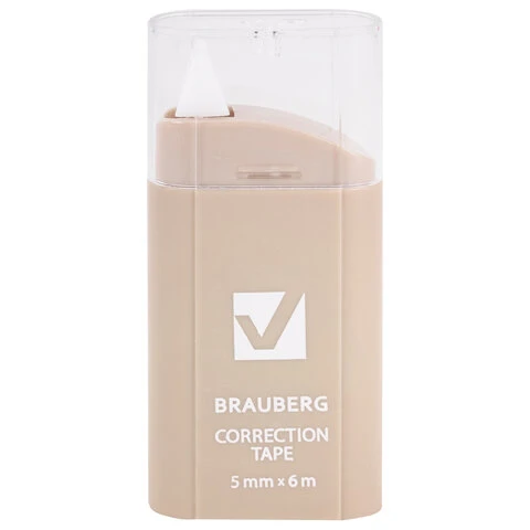 Корректирующая лента BRAUBERG COMPACT PASTEL, 5 мм х 6 м, корпус ассорти,