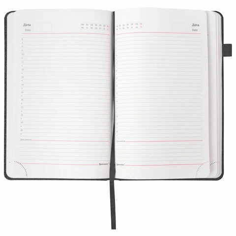 Ежедневник недатированный А5 (138x213 мм) BRAUBERG "Finest", 136 л.,