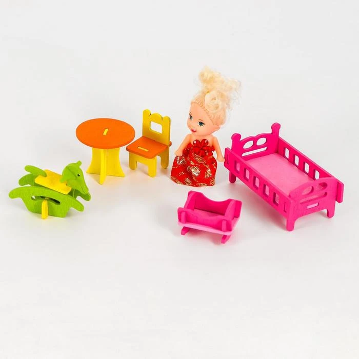 Мебель для кукол «Детская» + куколка в подарок