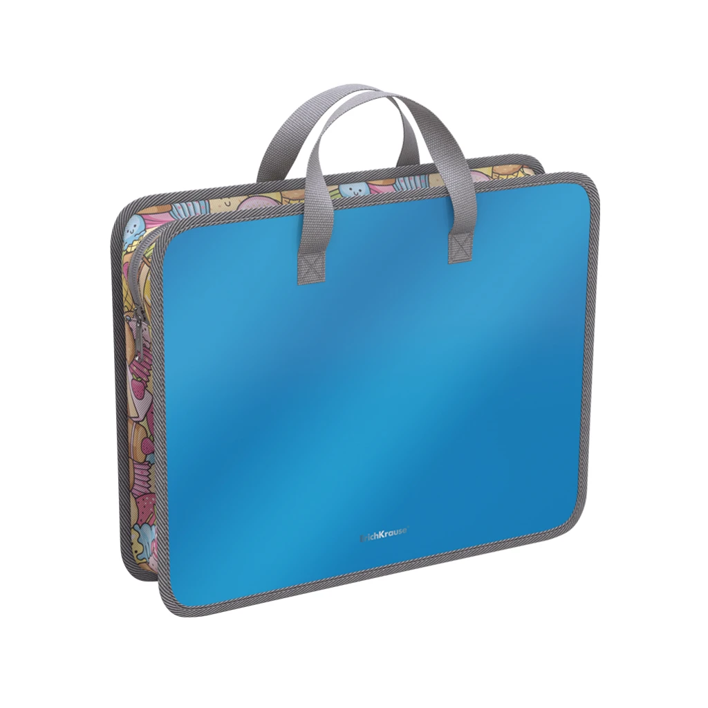 Папка пластиковая для творчества ErichKrause® Glossy Bubble Gum, A4+, голубой (в