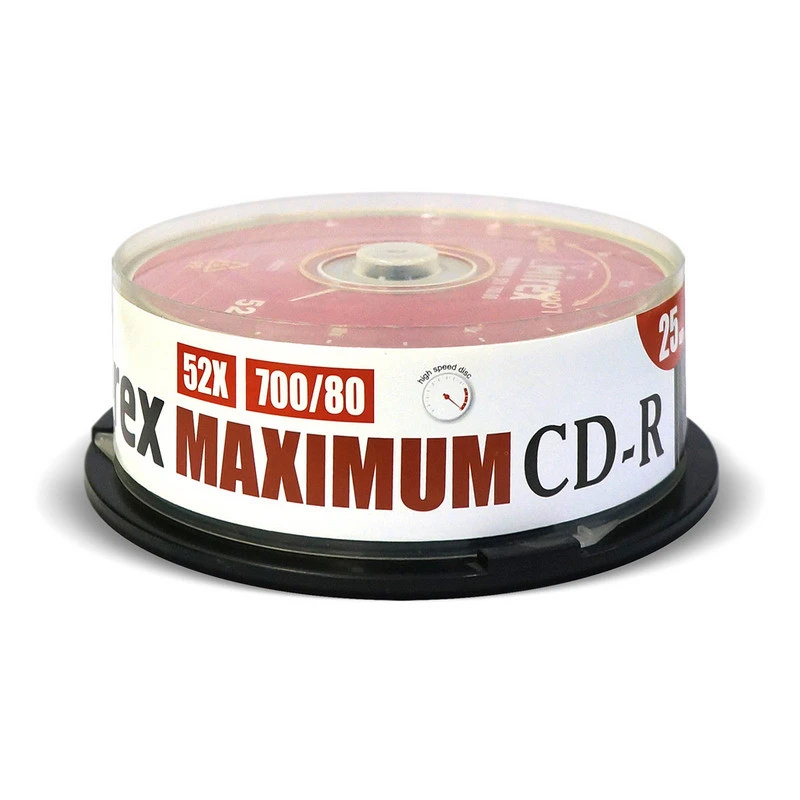 Носители информации Mirex CD-R MAXIMUM 52x cake box 25 (UL120052A8M)