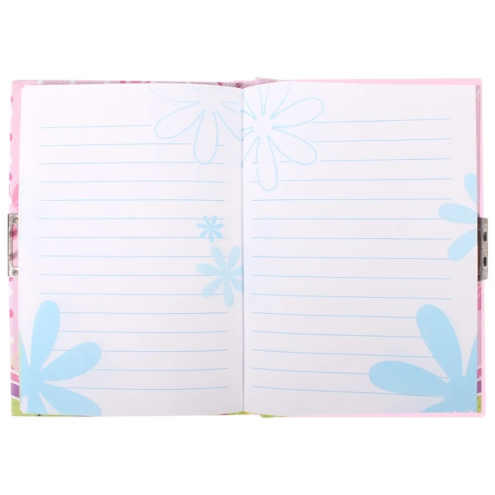 Блокнот 15*11см обложка с рисунком с блестками с замком в подарочной упаковке