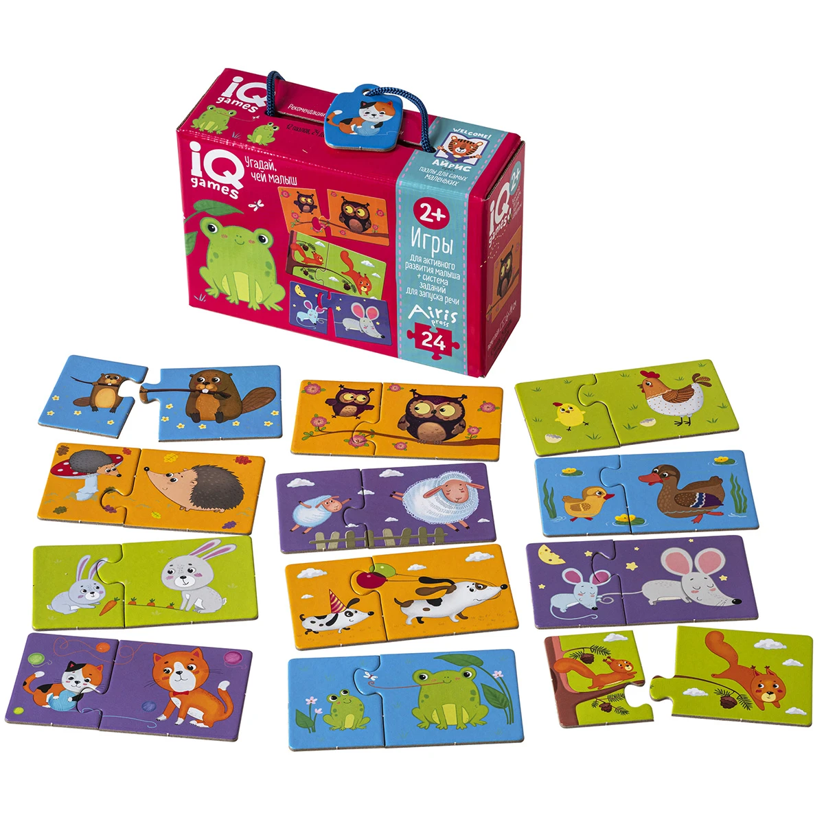 Арт.28508 IQ игры для запуска речи. Парочки. Угадай, чей малыш 2+ Арт.28508 IQ игры для запуска речи. Парочки. Угадай, чей малыш 2+