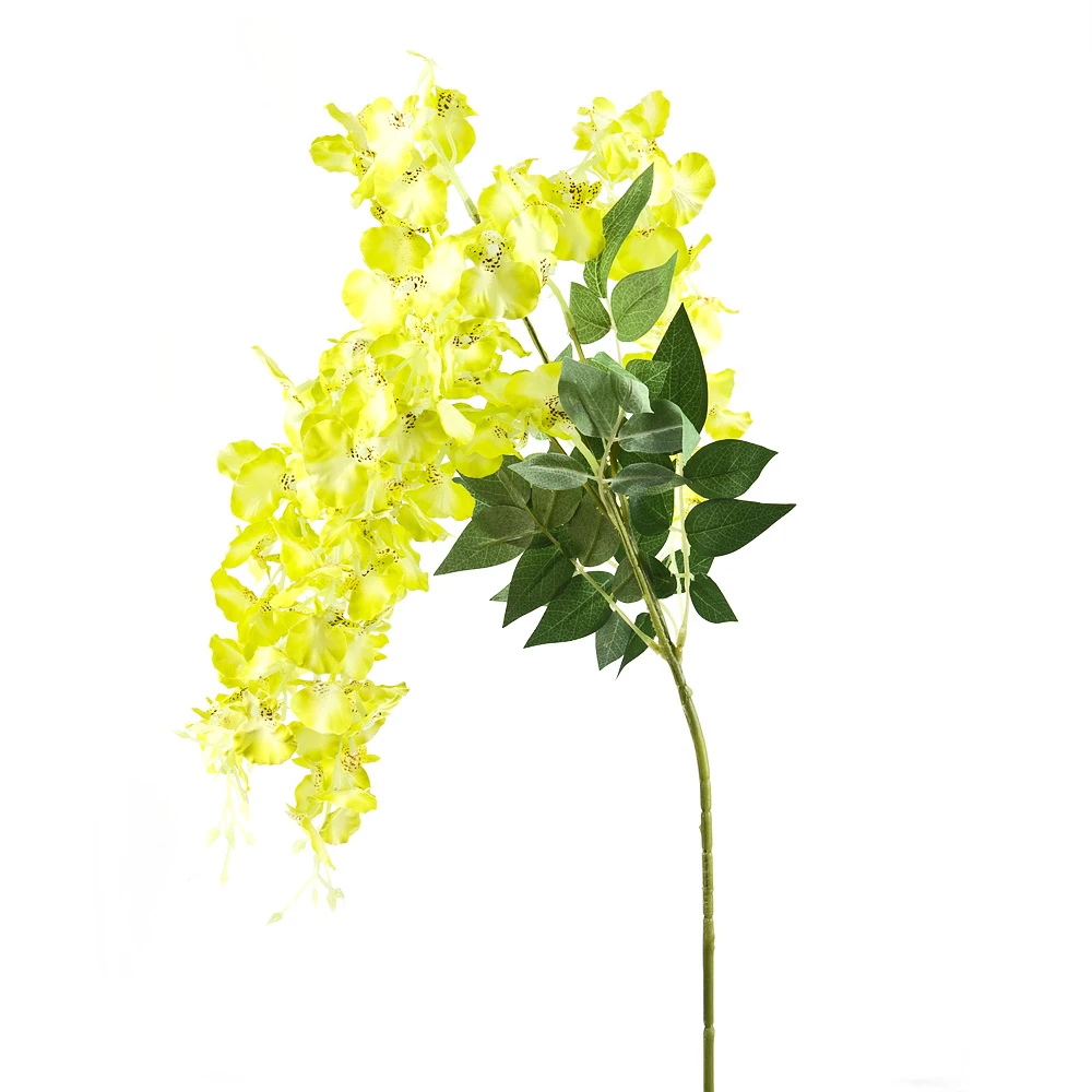 Цветок искусственный (на ножке) "Онцидиум салатовый" h=110см. Цветок искусственный (на ножке) "Онцидиум салатовый" h=110см.