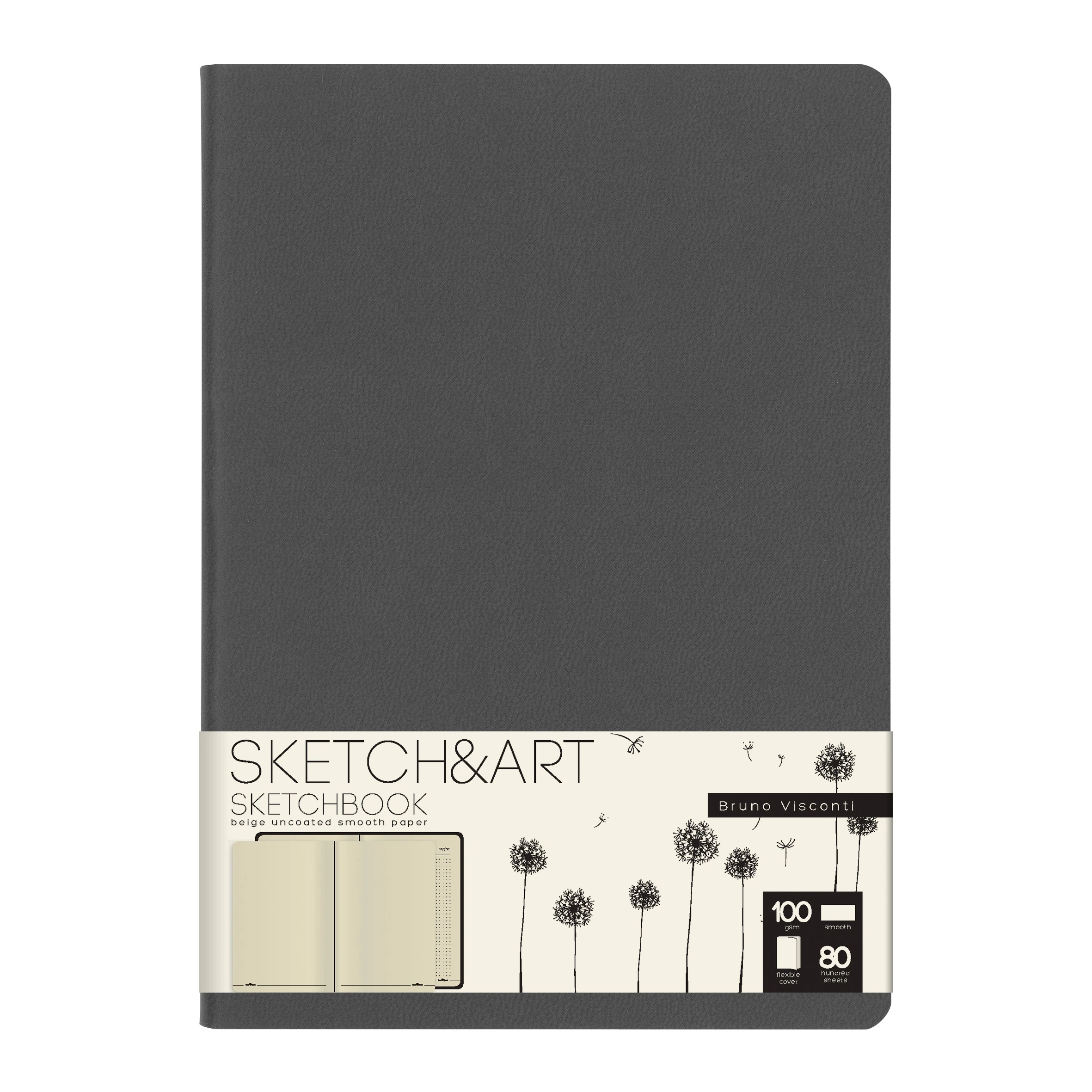 SKETCHBOOK SKETCH&ART BV, ORIGINAL,179х250 мм, 80 л., БЕЖЕВЫЙ 100 гр. В МЯГКОМ