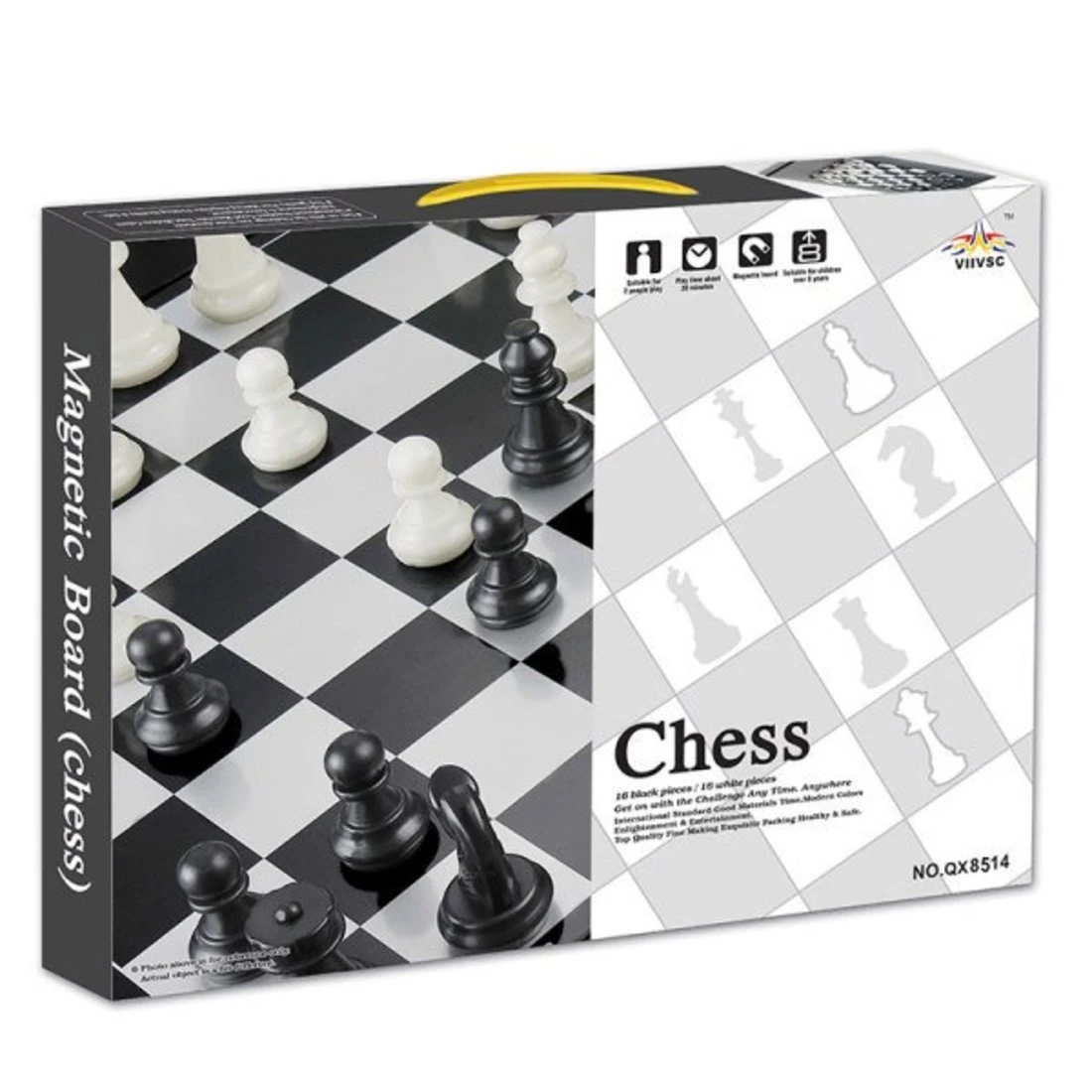 Игра настольная шахматы, в комплекте: игровое поле 26х26см., шахматы