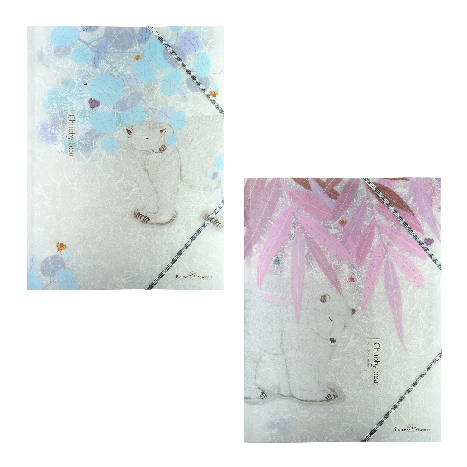 ПАПКА ФАЙЛ НА РЕЗИНКЕ "БЕЛАЯ МЕДВЕДИЦА", А4, 2 ВИДА