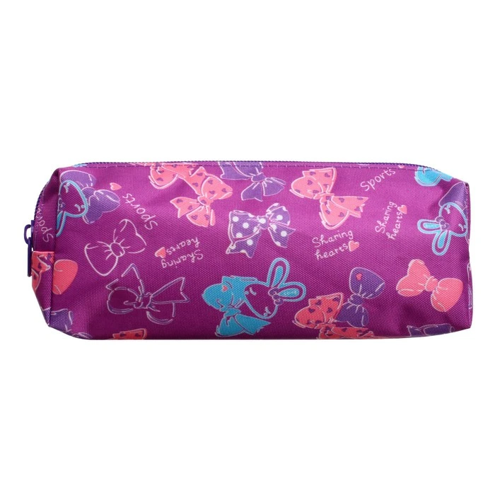 Пенал школьный "Бантики" на молнии, МИКС