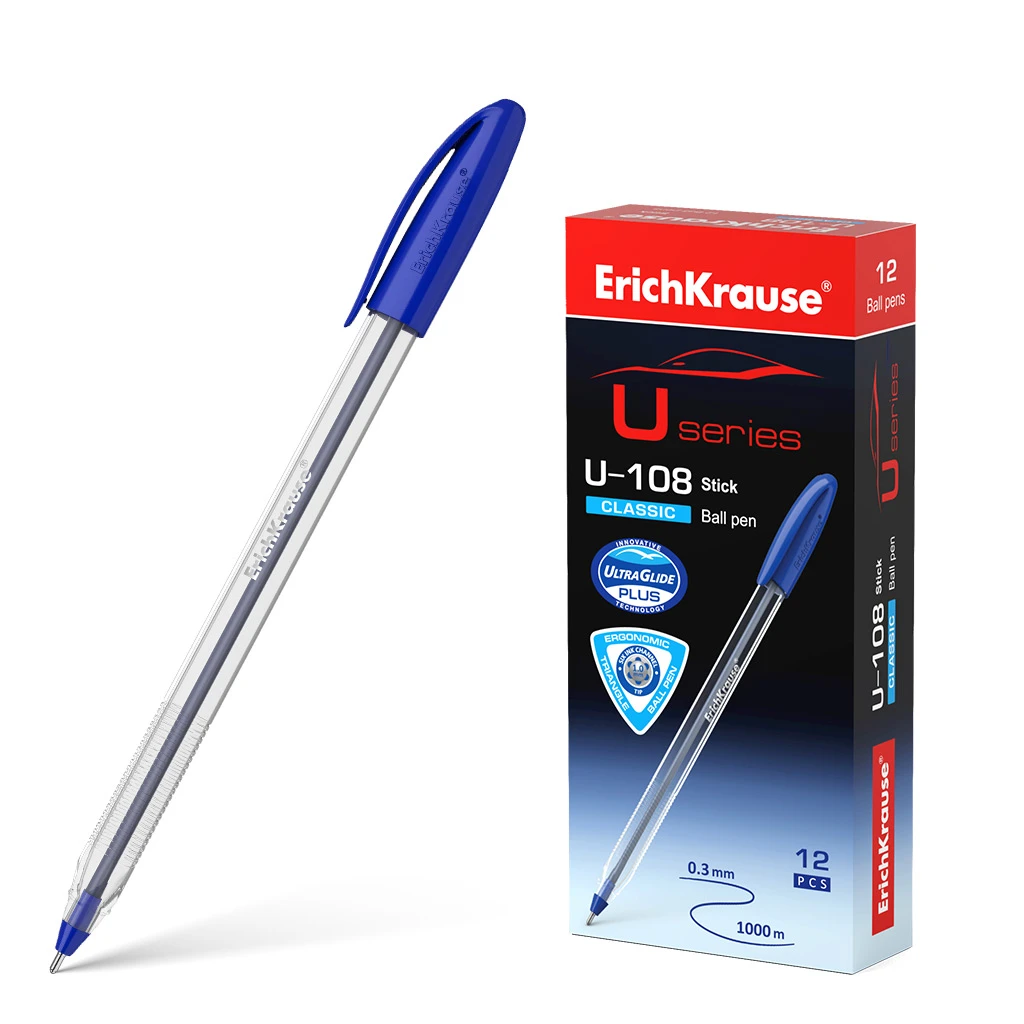 Ручка шариковая ErichKrause® U-108 Classic Stick 1.0, Ultra Glide Technology,