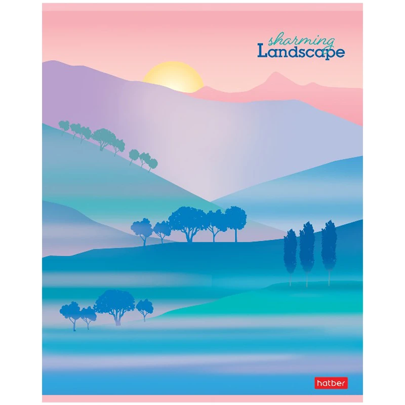 Тетрадь 48л., А5, клетка Hatber "Очаровательные ландшафты"