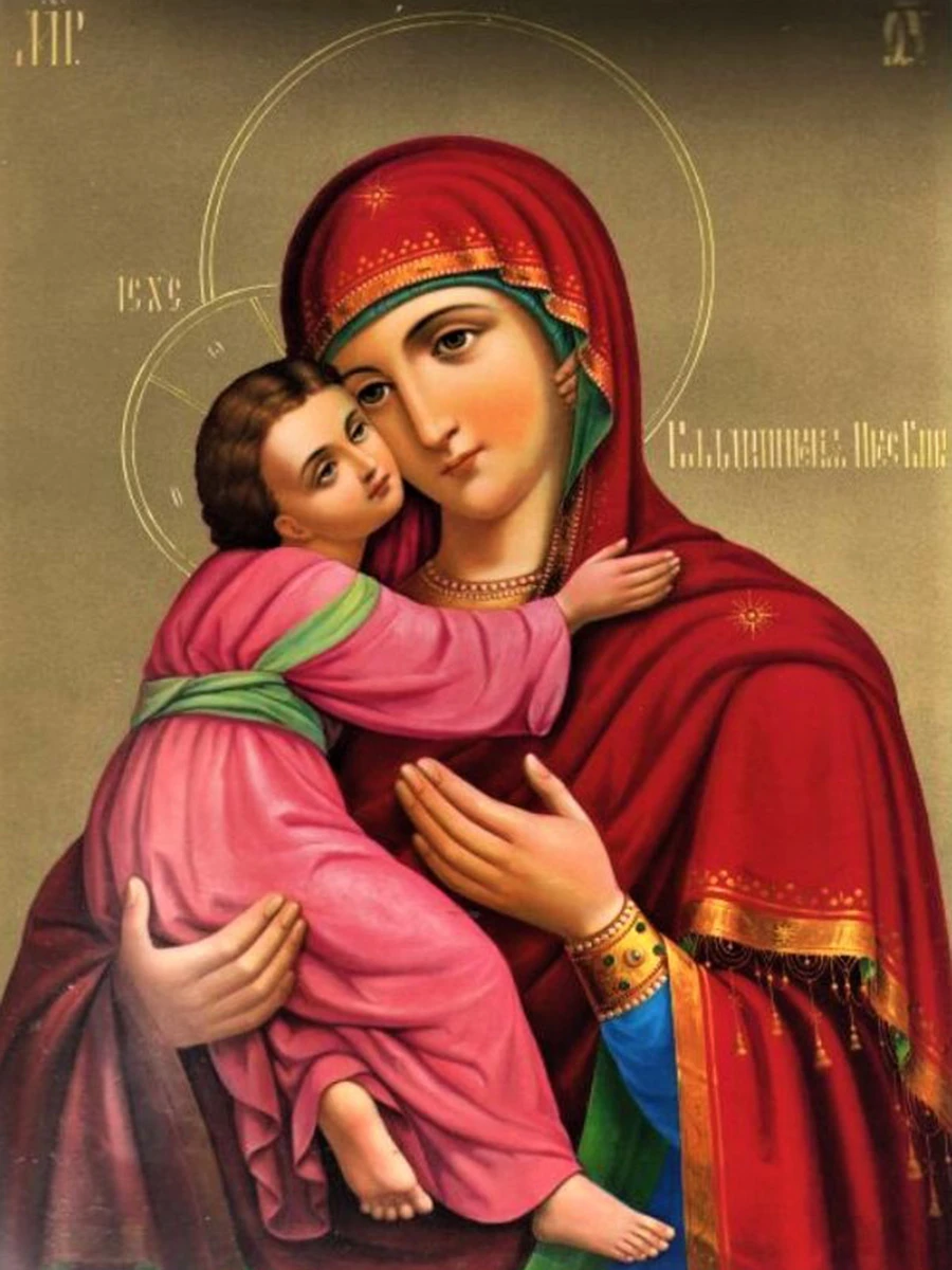 Холст с красками по номерам 22х30 см. (14цв) Феодоровская икона Божией Матери